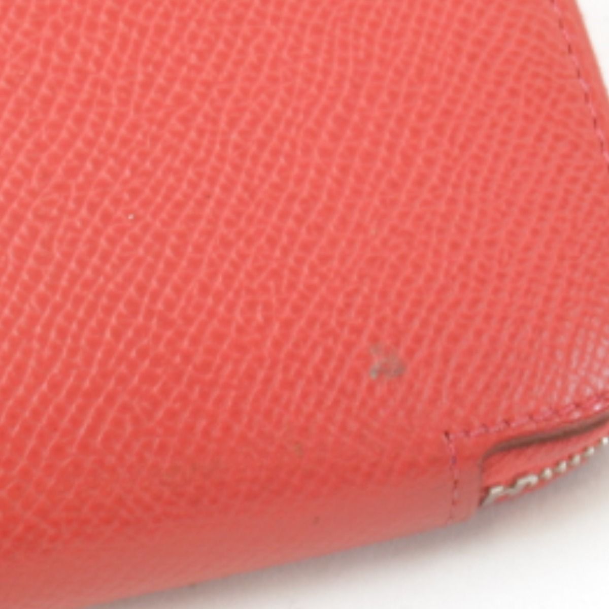 Hermes Some Defects Azap Silk'in Wallet Leather Silk Red — view 8