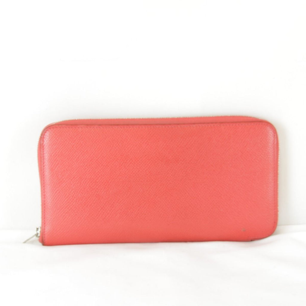 Hermes Some Defects Azap Silk'in Wallet Leather Silk Red — view 2