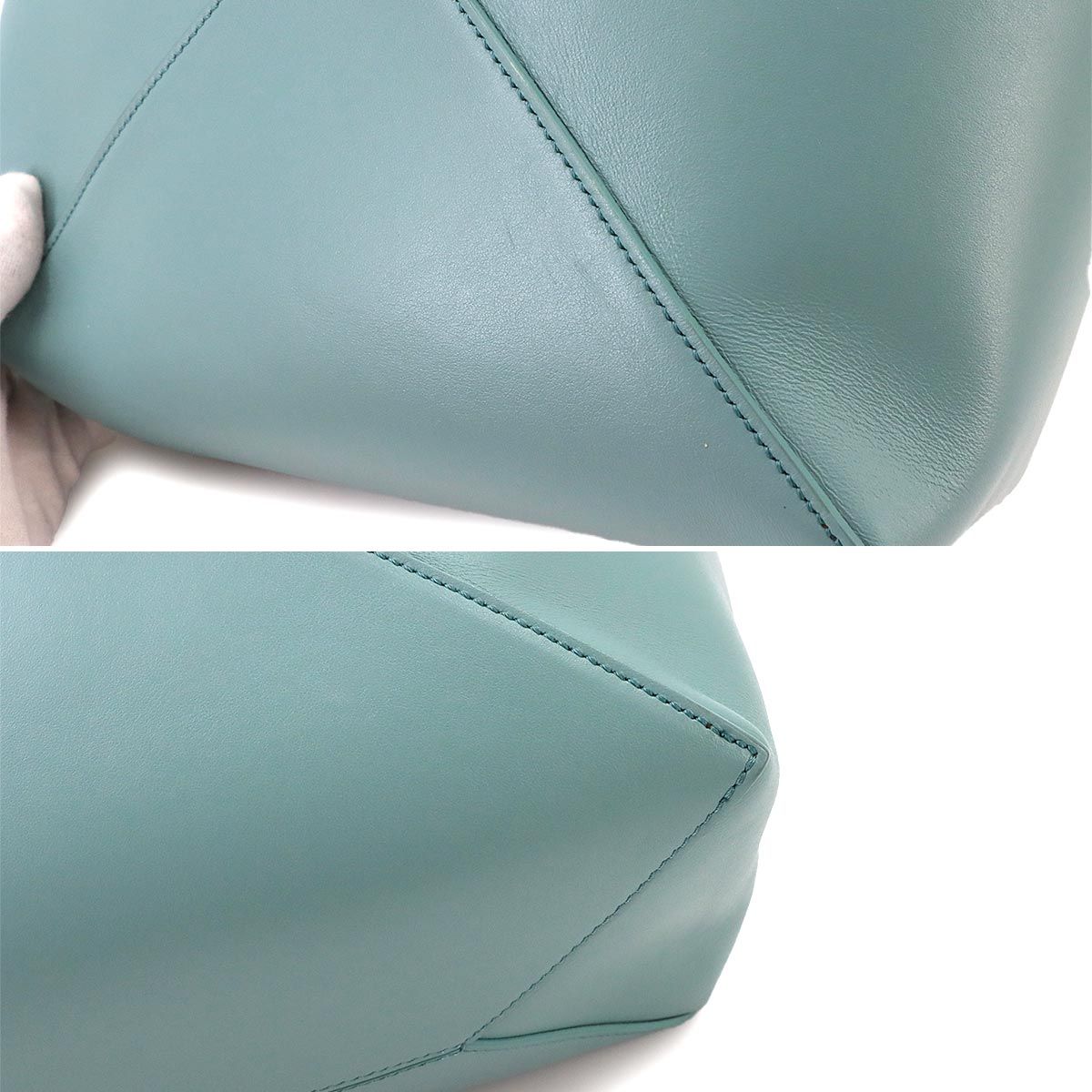 Loewe Puzzle Fold Tote Bag Medium Leather Water — view 8