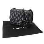 Chanel Mini Quilted Chain Shoulder Bag Lambskin Black — view 2