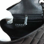 Chanel Mini Quilted Chain Shoulder Bag Lambskin Black — view 8