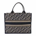 Dior Oblique Book Tote Bag Medium Canvas Navy — view 2