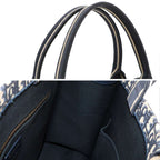 Dior Oblique Book Tote Bag Medium Canvas Navy — view 8