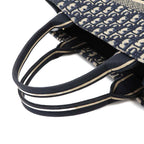 Dior Oblique Book Tote Bag Medium Canvas Navy — view 5