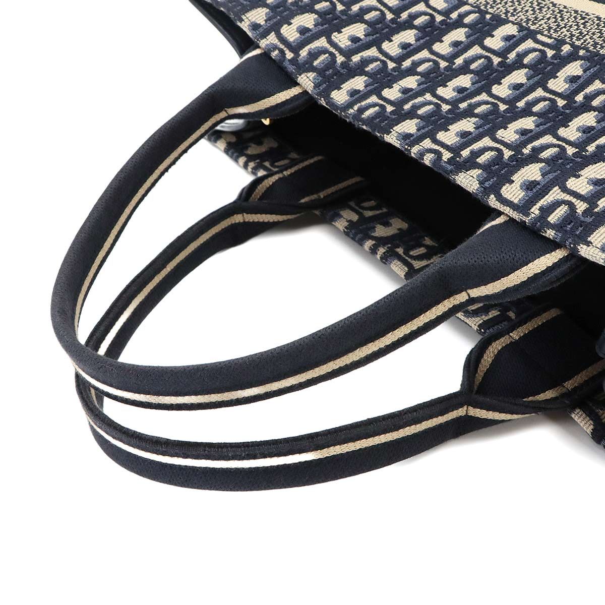 Dior Oblique Book Tote Bag Medium Canvas Navy — view 5