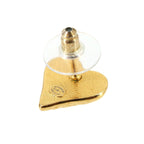 Chanel CC Logo Heart Shape Earrings Gold Pink Vintage — view 3