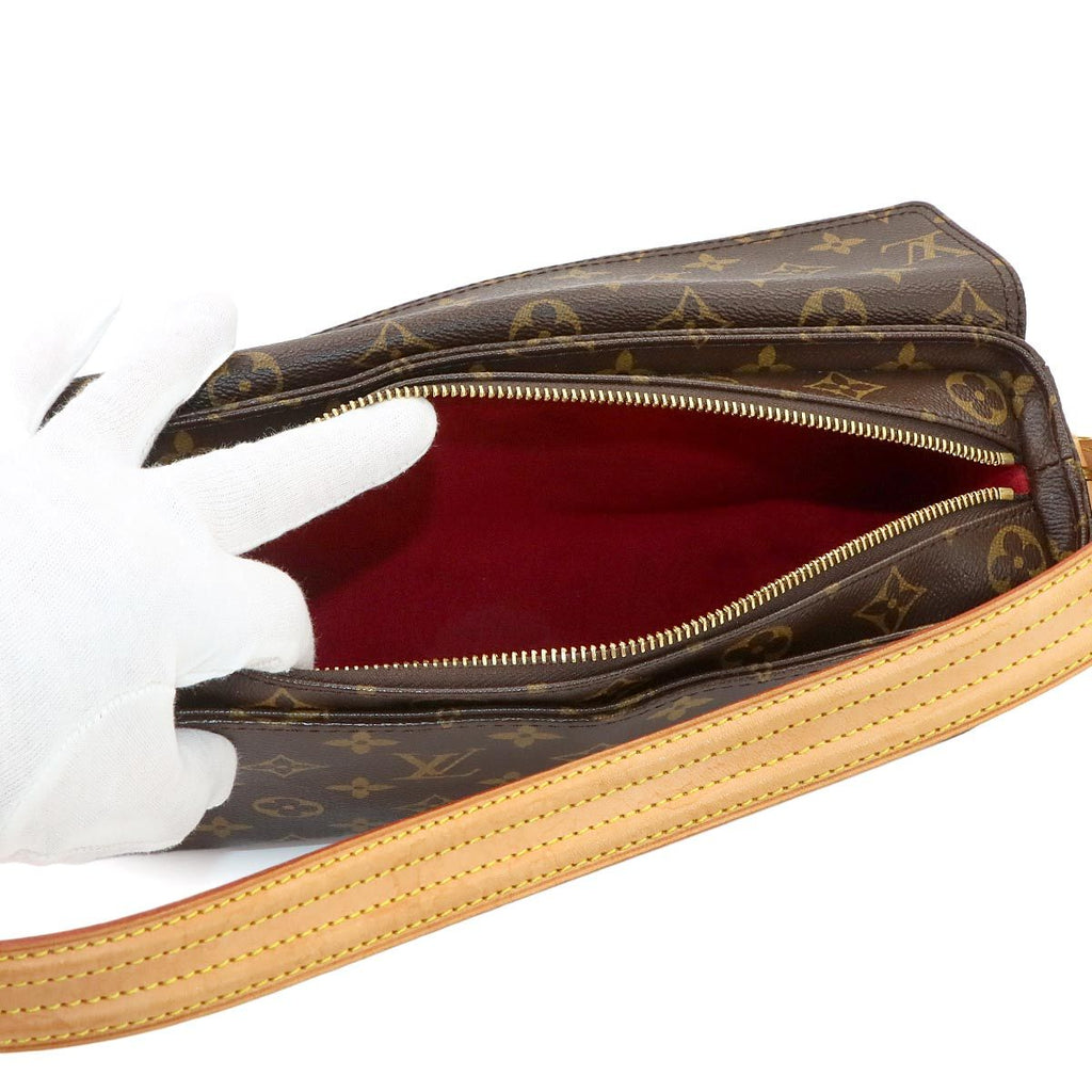 Louis Vuitton Monogram Viva-Cite MM Shoulder Bag Brown Gold — view 6