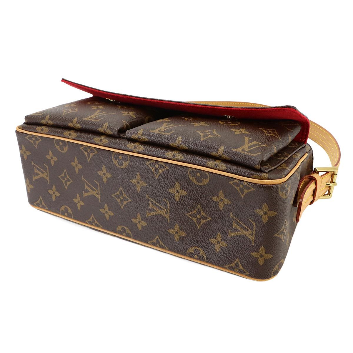 Louis Vuitton Monogram Viva-Cite MM Shoulder Bag Brown Gold — view 4