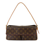 Louis Vuitton Monogram Viva-Cite MM Shoulder Bag Brown Gold