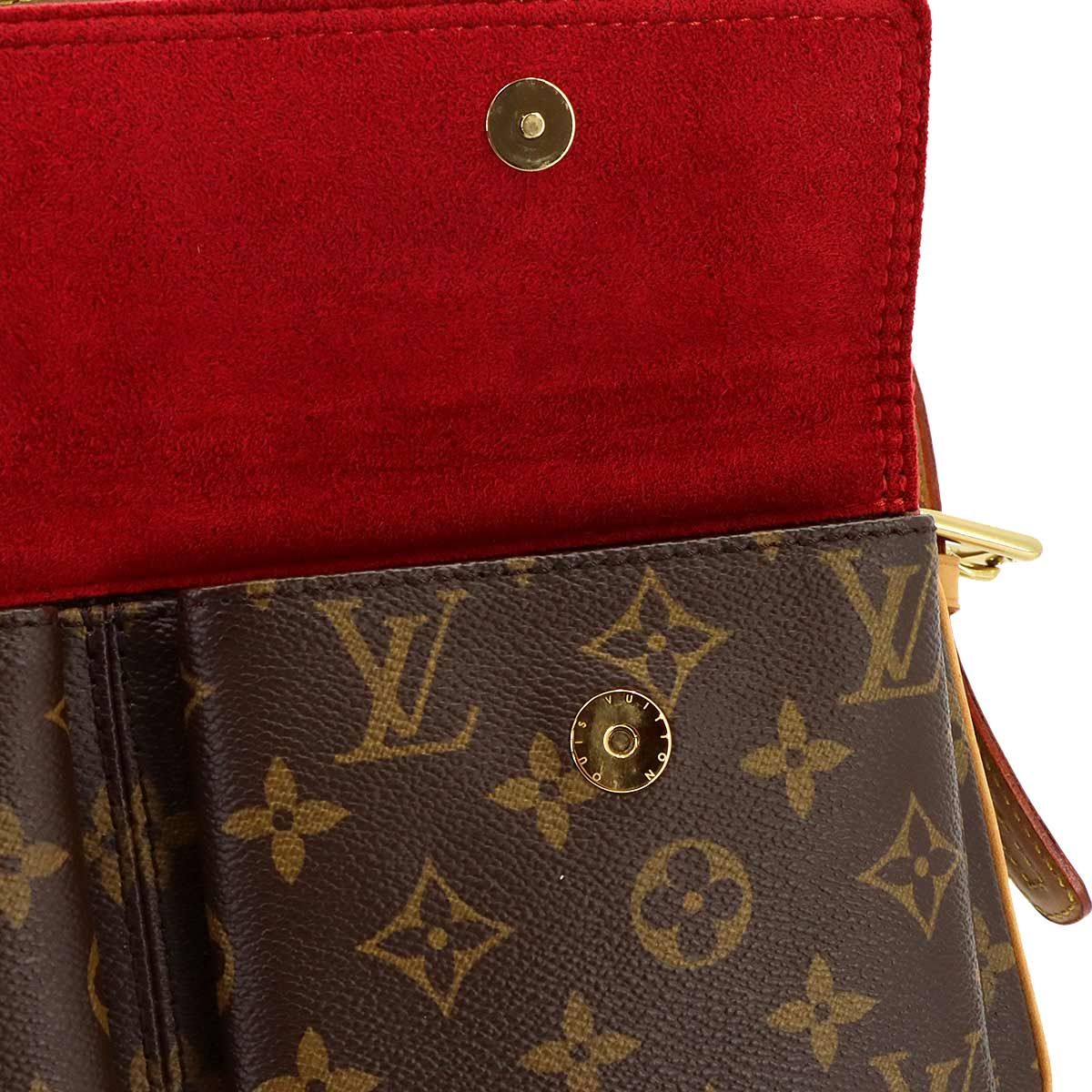 Louis Vuitton Monogram Viva-Cite MM Shoulder Bag Brown Gold — view 8