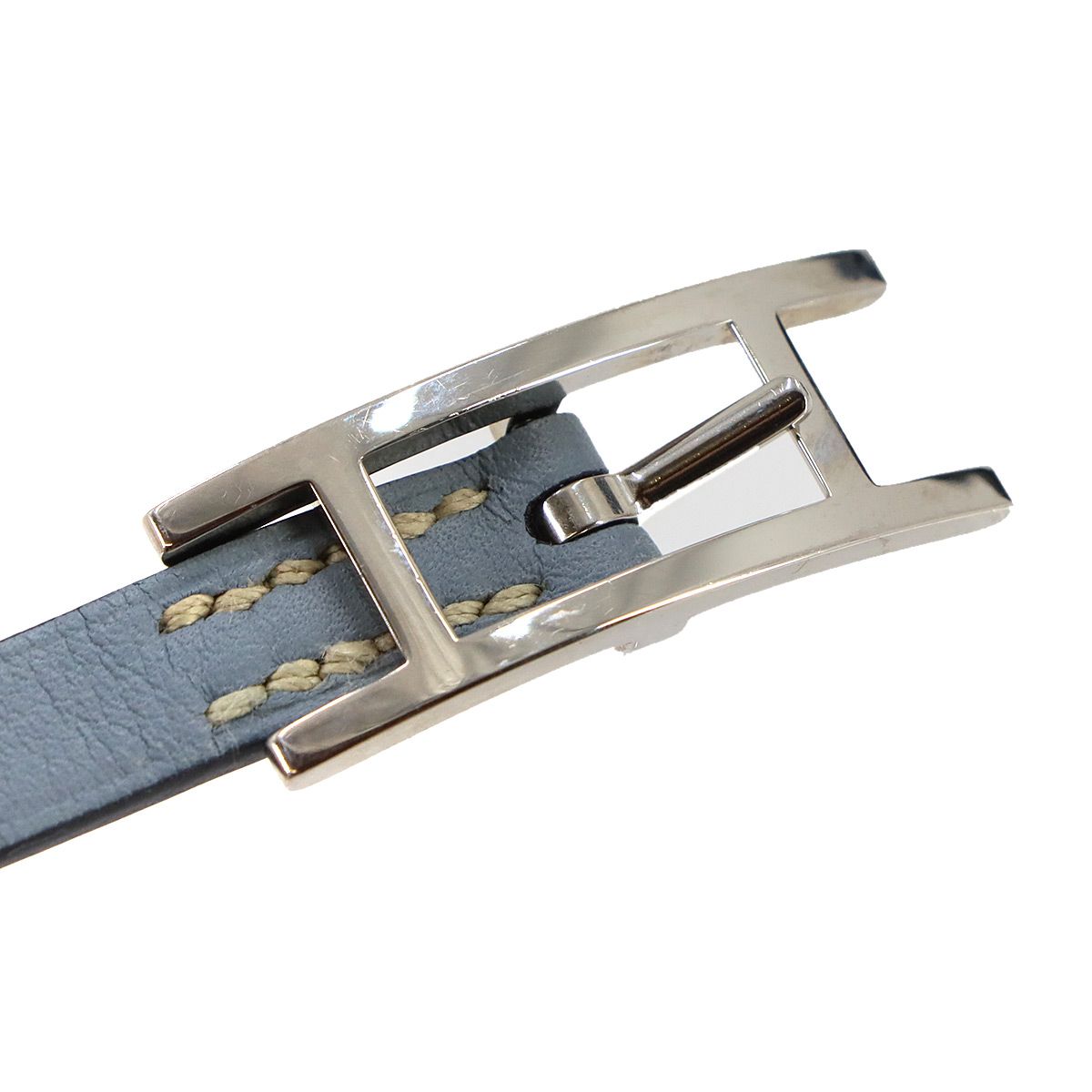 Hermes Behapi Double Tour Reversible Bracelet Swift Epsom Blue Run Navy T4 — view 6