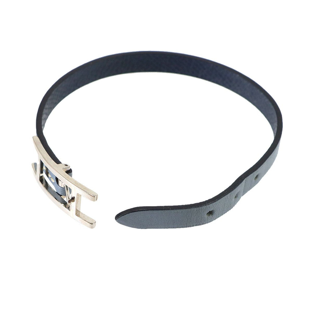 Hermes Behapi Double Tour Reversible Bracelet Swift Epsom Blue Run Navy T4 — view 4