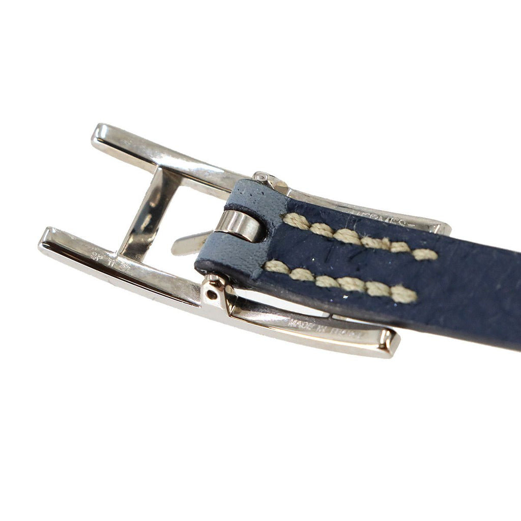Hermes Behapi Double Tour Reversible Bracelet Swift Epsom Blue Run Navy T4 — view 5