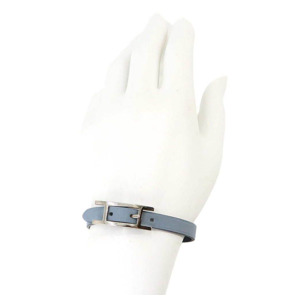 Hermes Behapi Double Tour Reversible Bracelet Swift Epsom Blue Run Navy T4 — view 7