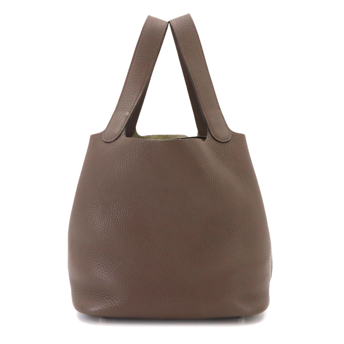 Hermes Picotin Lock 22 Hand Bag Taurillon Clemence Taupe Silver — view 3