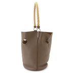 Hermes Mangeoire MM Hand Bag Taurillon Clemence Etoupe — view 3