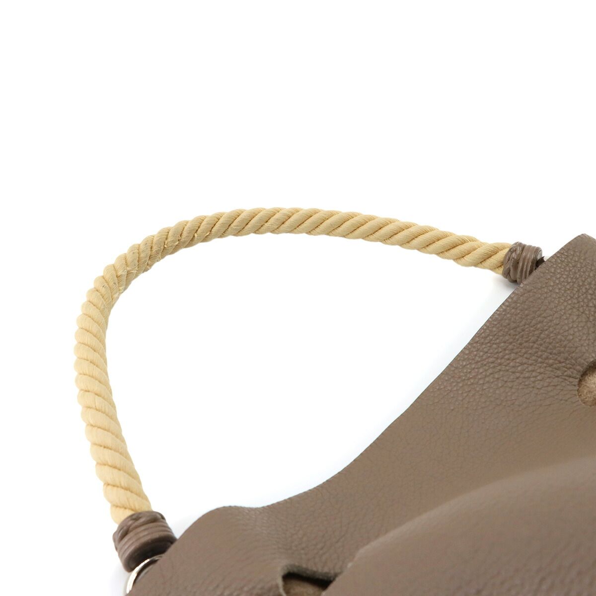 Hermes Mangeoire MM Hand Bag Taurillon Clemence Etoupe — view 8