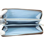 Louis Vuitton Monogram Zippy Wallet Zip Around Washed Blue — view 5