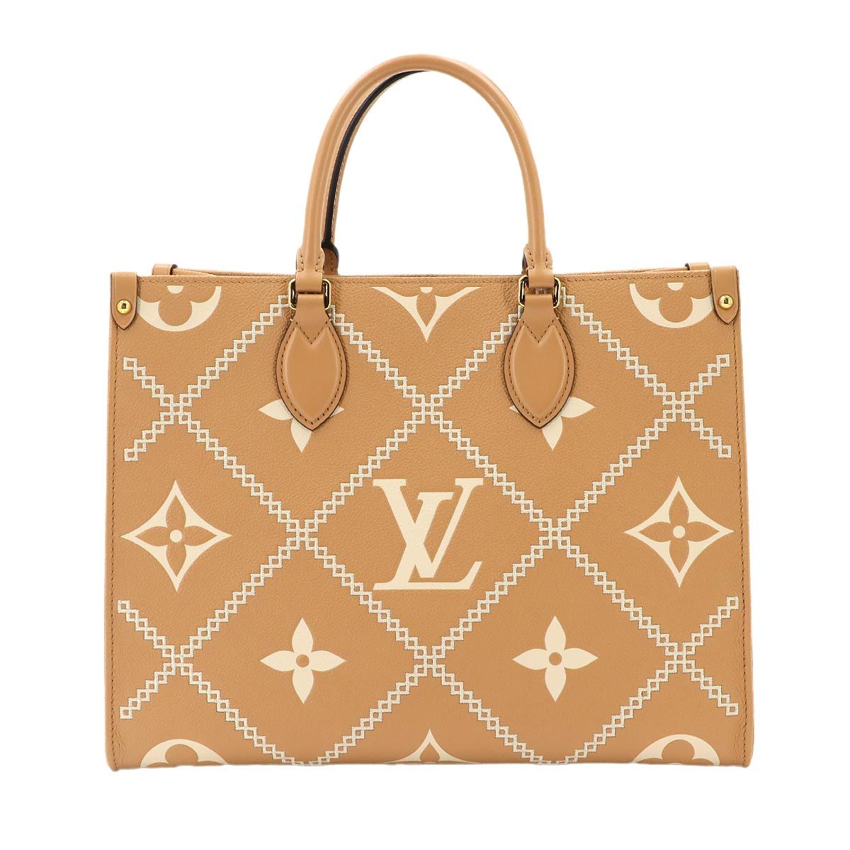 Louis Vuitton Bicolor Monogram Empreinte On The Go MM 2-Way Tote Shoulder Bag