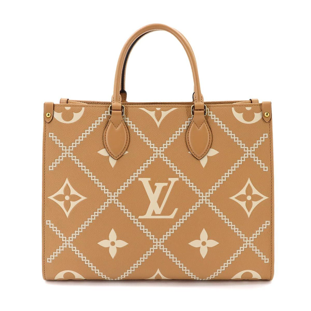 Louis Vuitton Bicolor Monogram Empreinte On The Go MM 2-Way Tote Shoulder Bag — view 3
