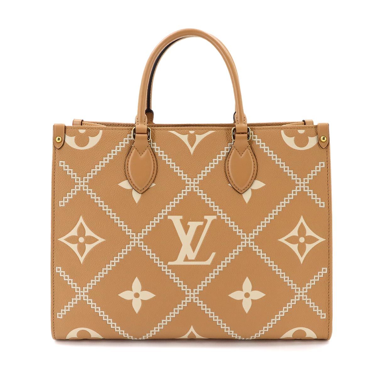 Louis Vuitton Bicolor Monogram Empreinte On The Go MM 2-Way Tote Shoulder Bag — view 3