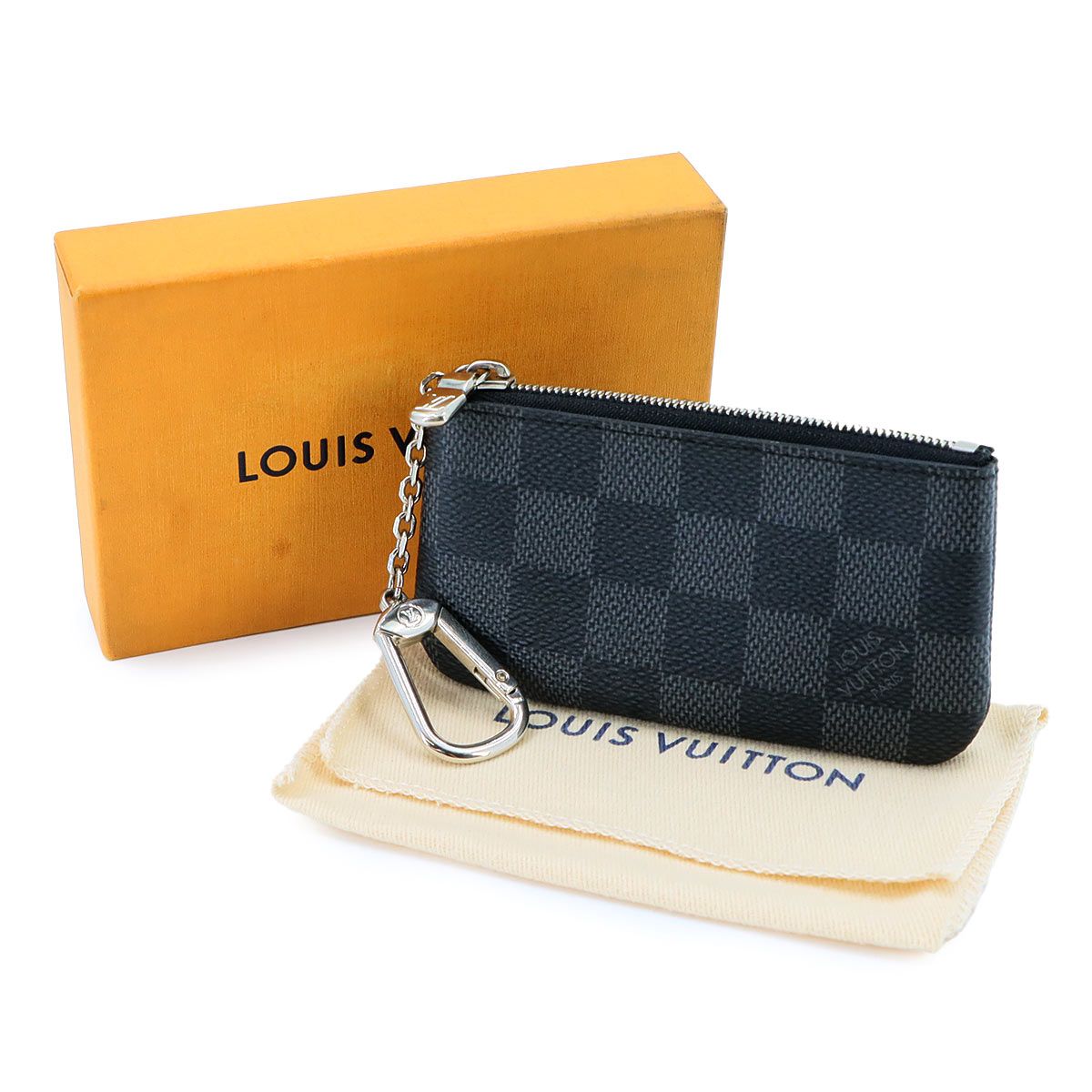 Louis Vuitton Damier Graphite Pochette Cles Coin Purse Key Case — view 2