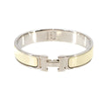 Hermes Clic H PM Bangle Ivory Silver Bracelet