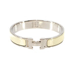 Hermes Clic H PM Bangle Ivory Silver Bracelet