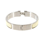 Hermes Clic H PM Bangle Ivory Silver Bracelet — view 3