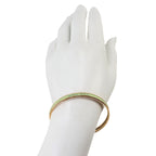 Hermes Uni Enamel Bangle Green Gold Bracelet — view 6
