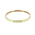 Hermes Uni Enamel Bangle Green Gold Bracelet