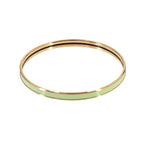 Hermes Uni Enamel Bangle Green Gold Bracelet — view 3