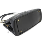 Chanel Quilted Chain Tote Bag Caviar Leather Black — view 4