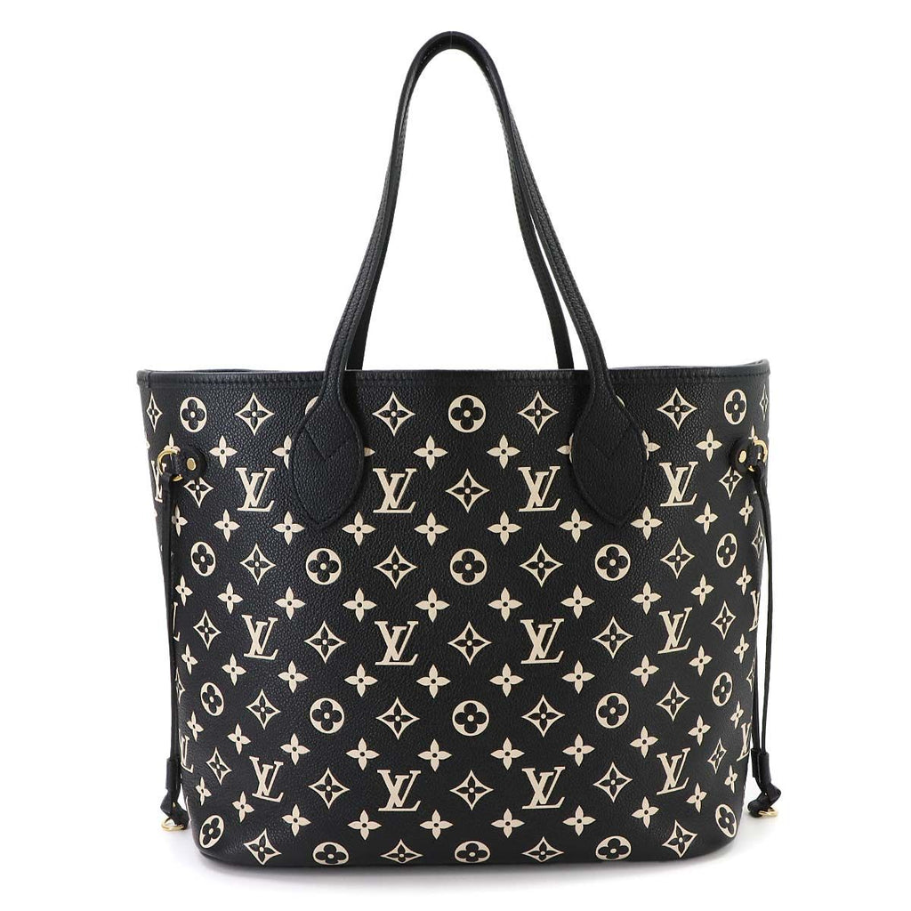 Louis Vuitton Monogram Empreinte Neverfull MM Tote Bag Black White