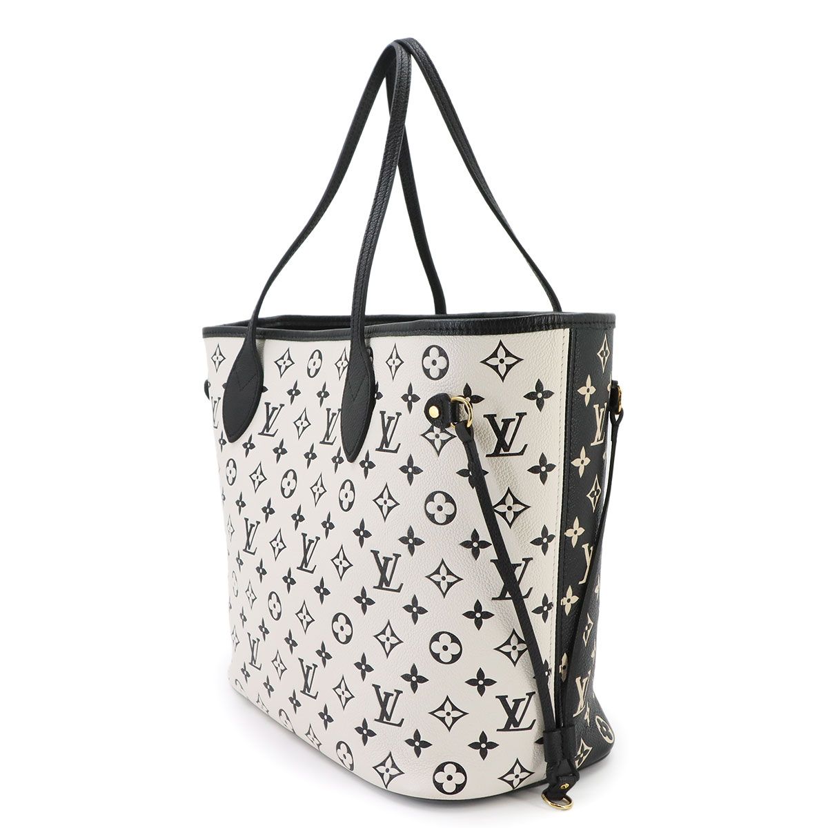 Louis Vuitton Monogram Empreinte Neverfull MM Tote Bag Black White — view 4