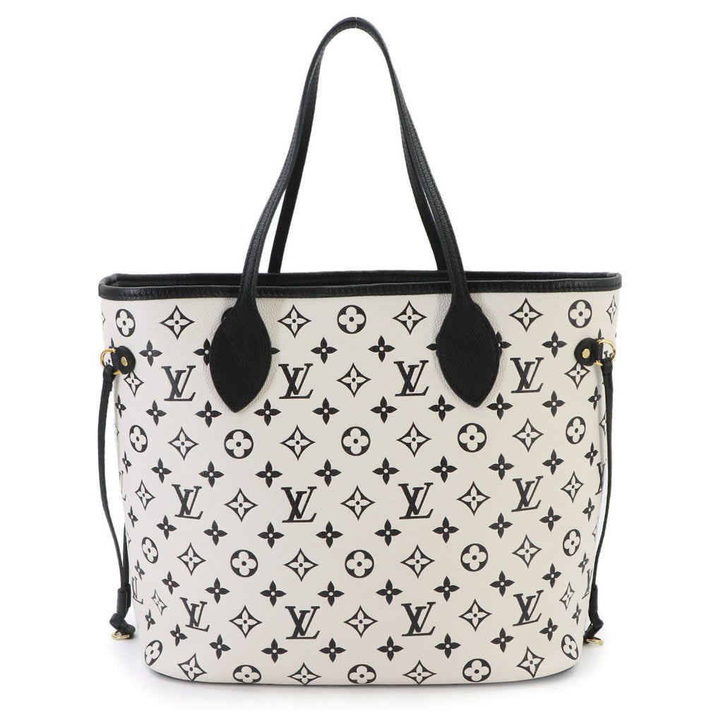 Louis Vuitton Monogram Empreinte Neverfull MM Tote Bag Black White — view 3
