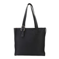 Loewe Buckle Zipper Tote Bag Leather Black Silver