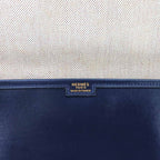Hermes Jige GM Clutch Box Calf Navy — view 6
