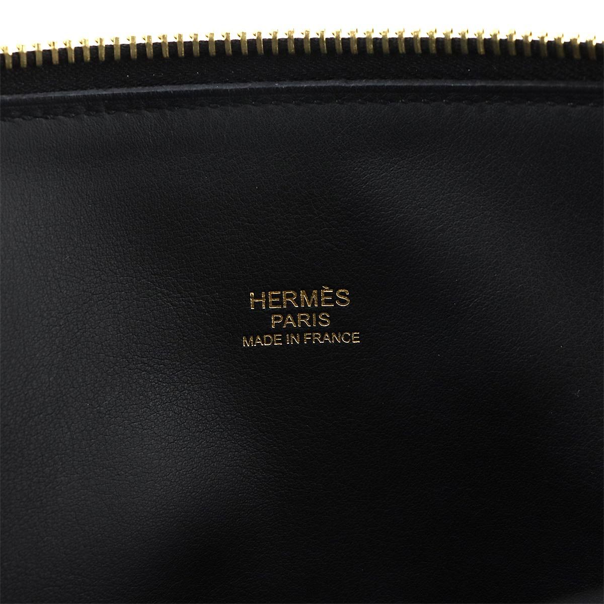 Hermes Bolide 31 2-Way Bag Taurillon Clemence Black Gold — view 8