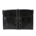 Hermes Jige PM Clutch Box Calf Black