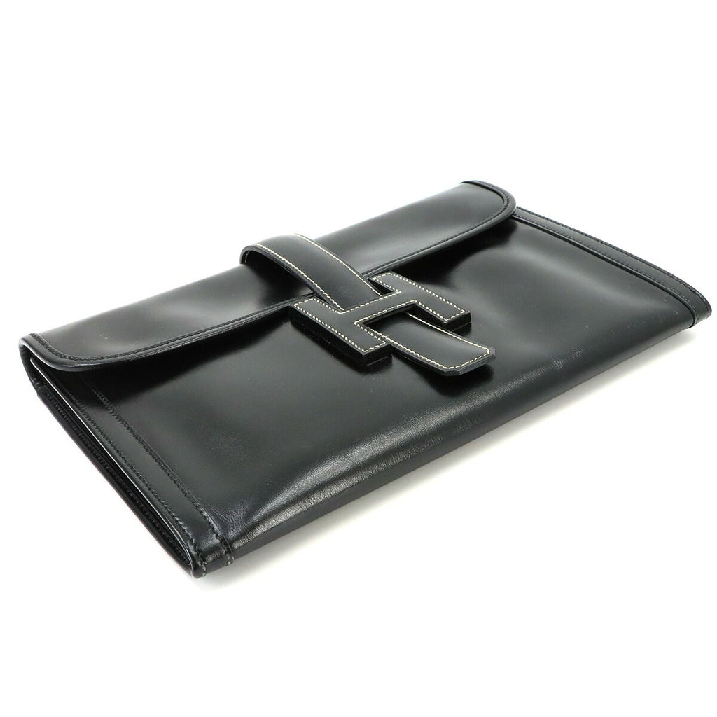 Hermes Jige PM Clutch Box Calf Black — view 5