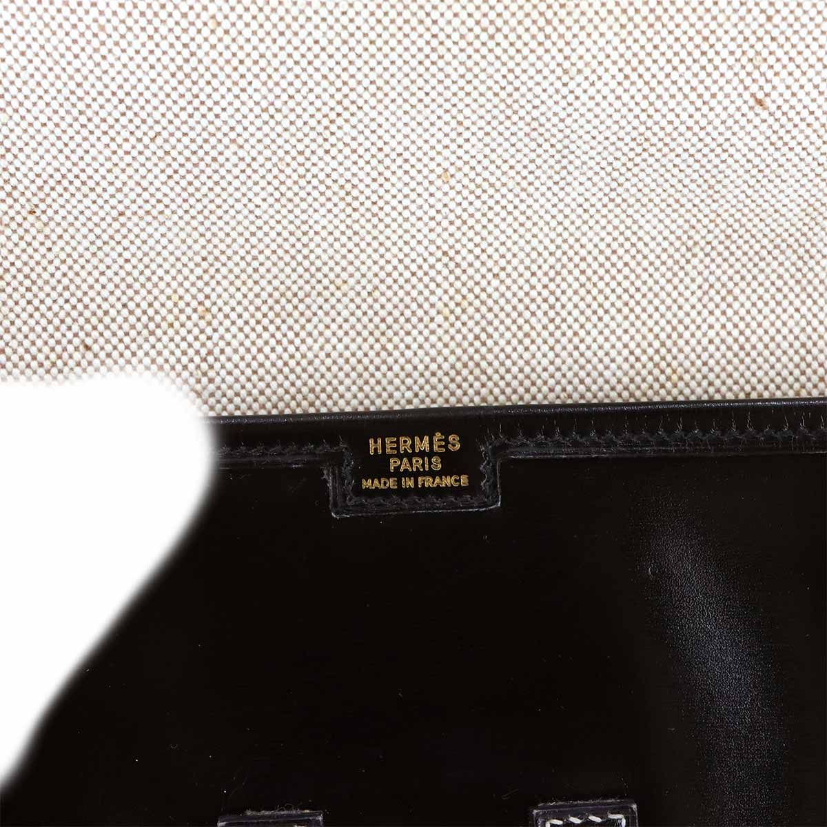 Hermes Jige PM Clutch Box Calf Black — view 7