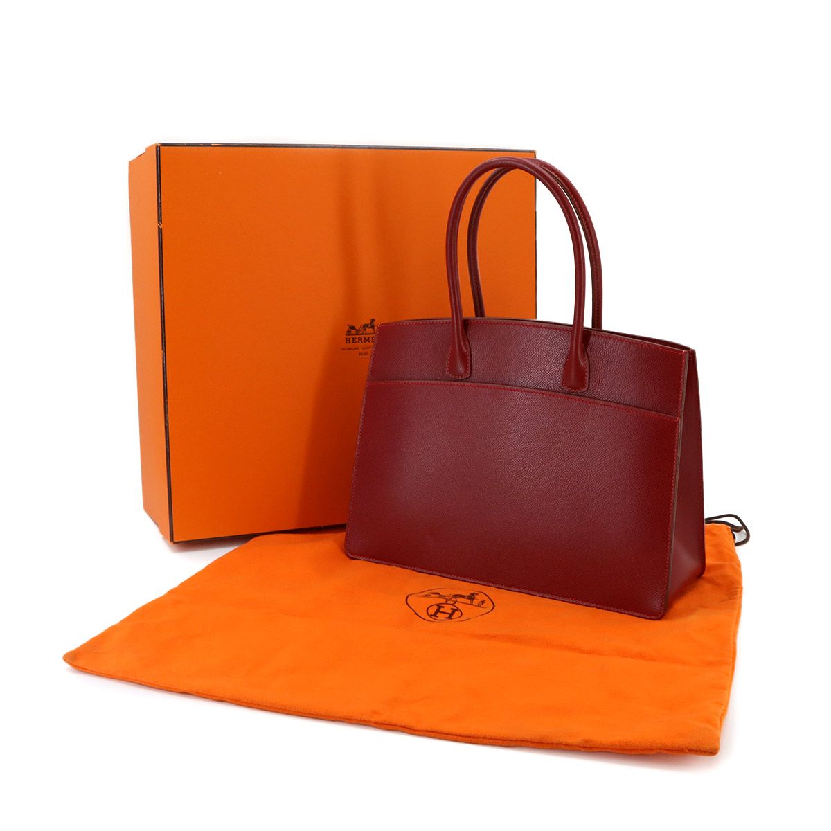 Hermes Whitebus PM Tote Bag Lycee Red Gold White Bass PM — view 2
