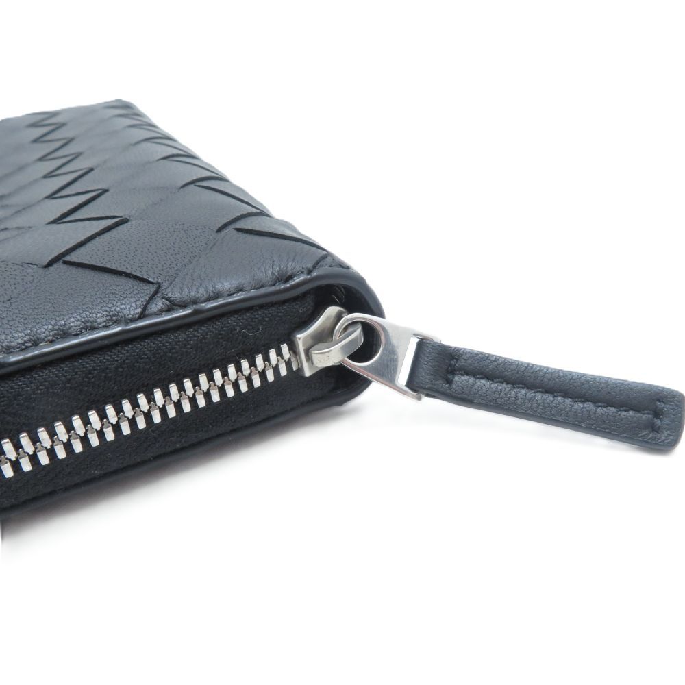 Bottega Veneta Intrecciato Zip Around Wallet Black Calfskin — view 4