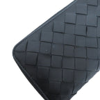 Bottega Veneta Intrecciato Zip Around Wallet Black Calfskin — view 7