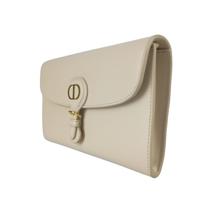 Dior Shoulder Bag Bobby East West Chain Wallet Beige Leather Gold — view 3