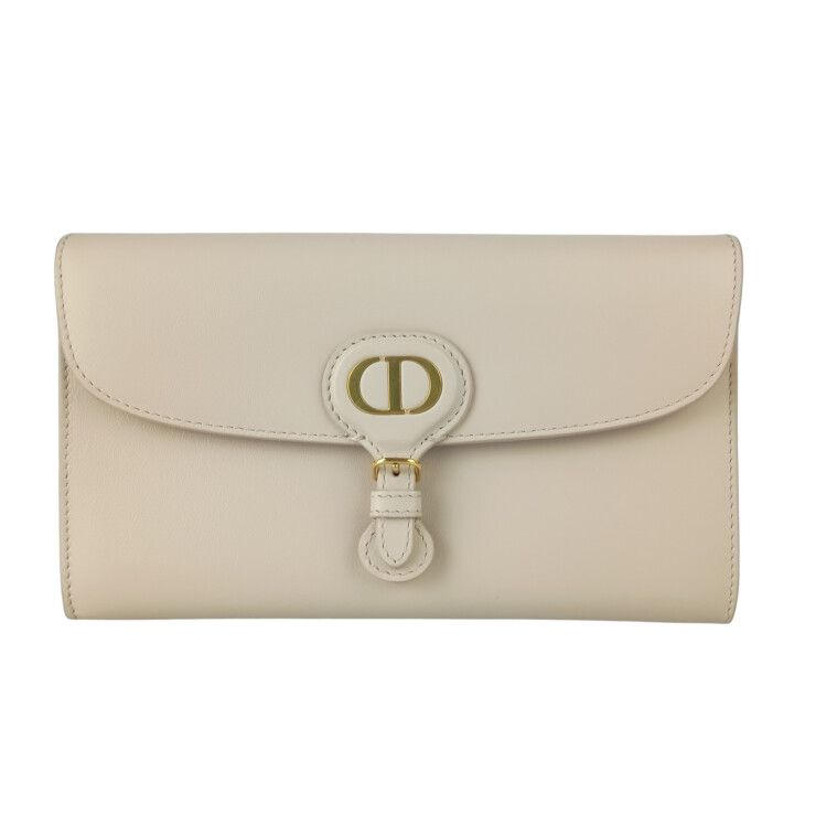 Dior Shoulder Bag Bobby East West Chain Wallet Beige Leather Gold — view 2
