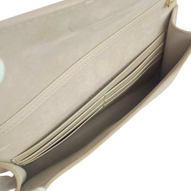 Dior Shoulder Bag Bobby East West Chain Wallet Beige Leather Gold — view 8