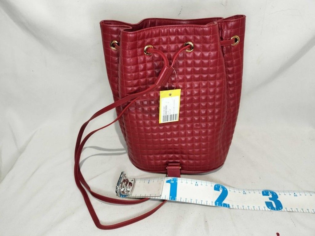 Celine Backpack C Charm Small Red Leather Gold — view 2