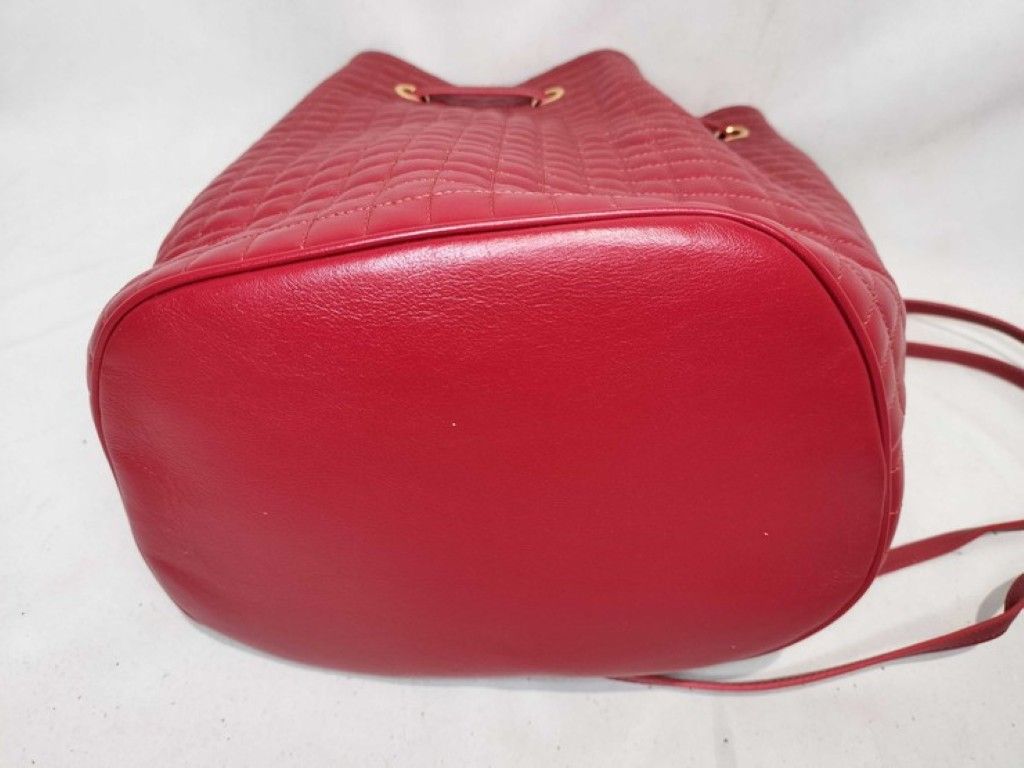 Celine Backpack C Charm Small Red Leather Gold — view 7
